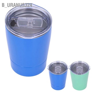 B_uranus324 Insulated Coffee Mug Stainless Steel 260ml Small Capacity Heat Preservation Travel Cup for Mall Soccer Game