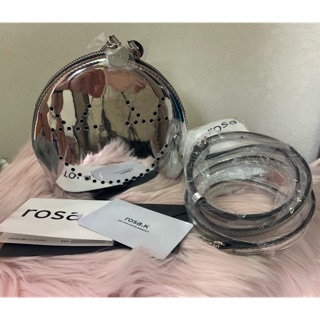 Rosa.K Bag แท้100% จากเกาหลี รุ่นPUZY SMILE _ Mirror Silver ของใหม่❣️แท้💯% Shop🇰🇷