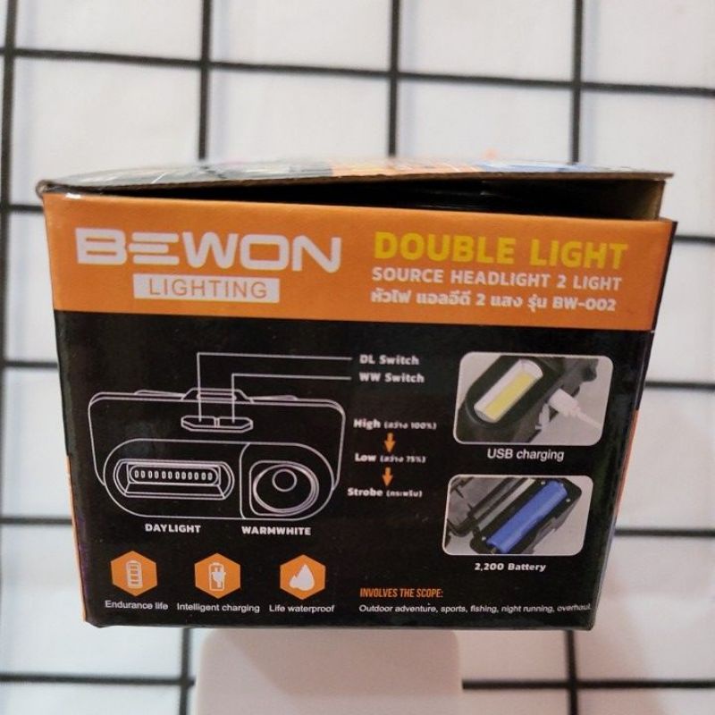 ไฟฉายคาดหัว-led-20w-bewon-2-แสง-bw-002-รหัส-190604