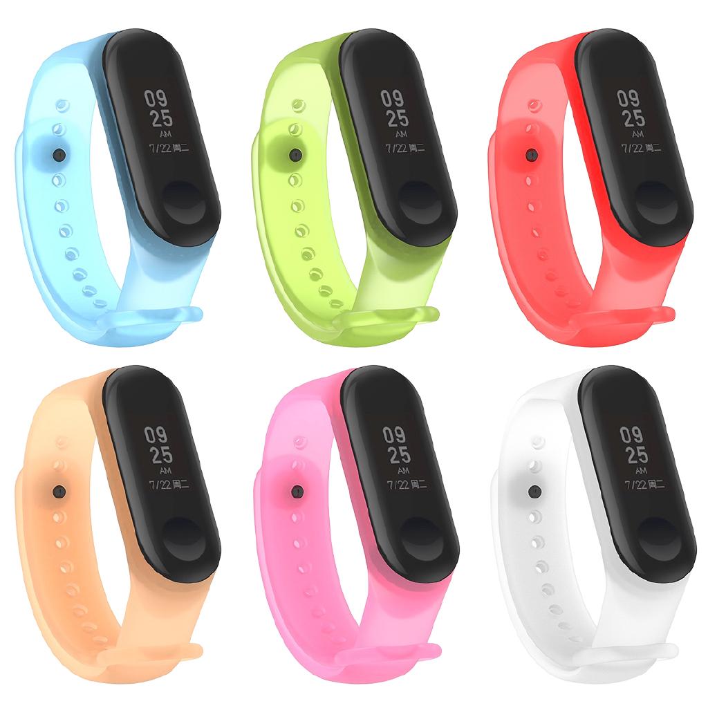 สายคล้องนาฬิกาข้อมือซิลิโคนสำหรับ Xiaomi Mi Band 3