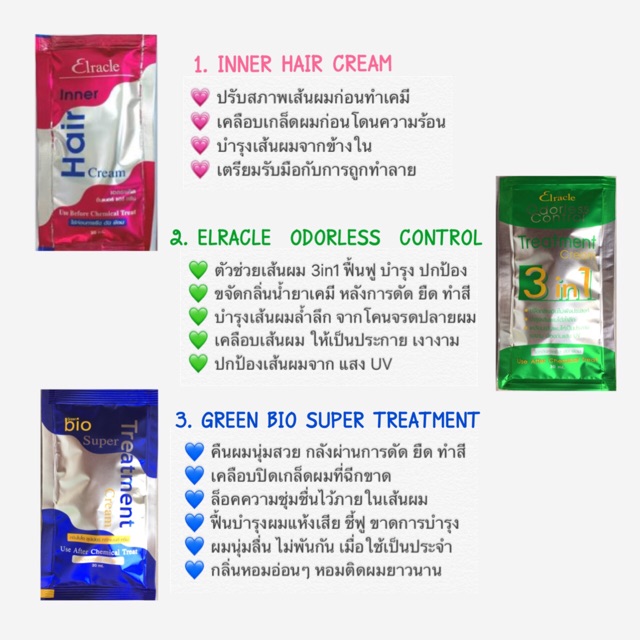 ภาพสินค้าGreen Bio Super และ Elracle Odorless Control Treatment Cream แบบซอง 30 ml ซื้อ 5 แถม 1 จากร้าน bumalompong บน Shopee ภาพที่ 1