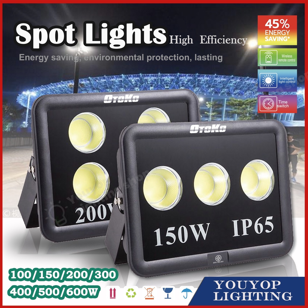 สปอตต์ไลท์-spotlight-ledflood-light-ไฟส่องตึกไฟส่องป้ายไฟส่องนามcob-ถูกที่สุด-กันน้ำ-กันฝน-น-น้ำหนักเบา-100w-200w-300w