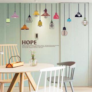 【Zooyoo】สติ๊กเกอร์ติดผนัง Colorful chandelier decoration wall stickers room decoration sticker