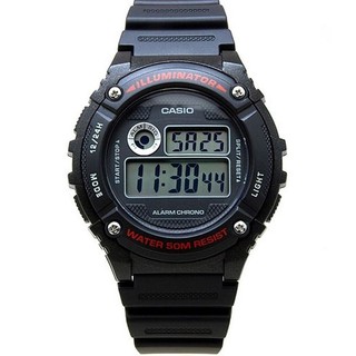 Casio Standard Digital รุ่น W-216H-1A - Black