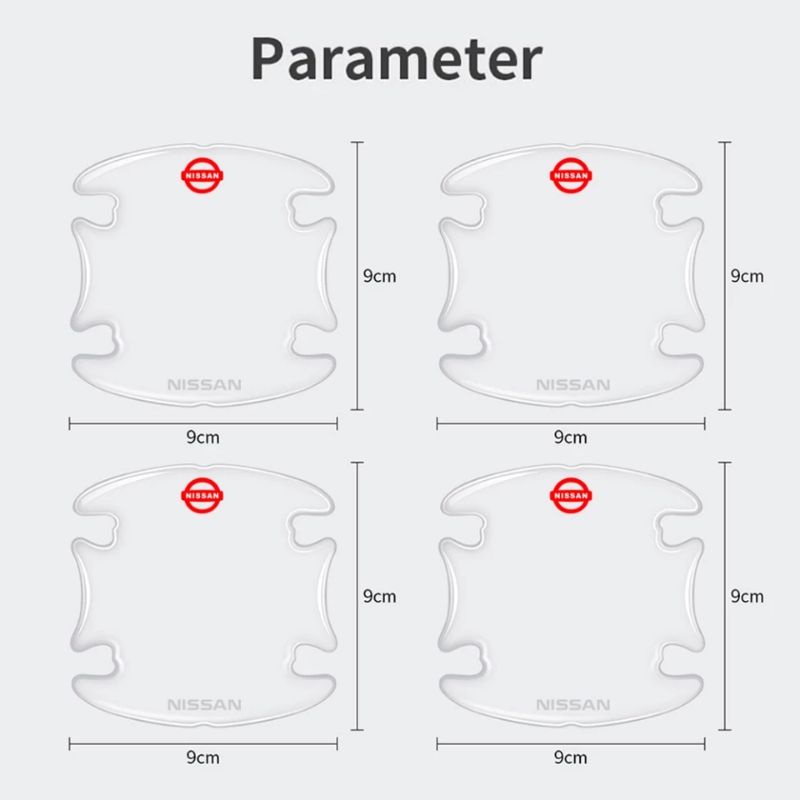 8ชิ้น-สติ๊กเกอร์ซิลิโคนใสกันรอยเบ้าประตูและมือจับ