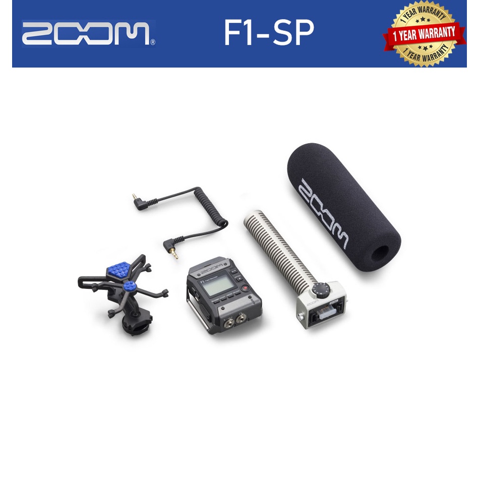 zoom-f1-sp-field-recorder-with-shotgun-microphone-เครื่องบันทึกเสียงภาคสนามขนาดพกพา-ประกันศูนย์ไทย