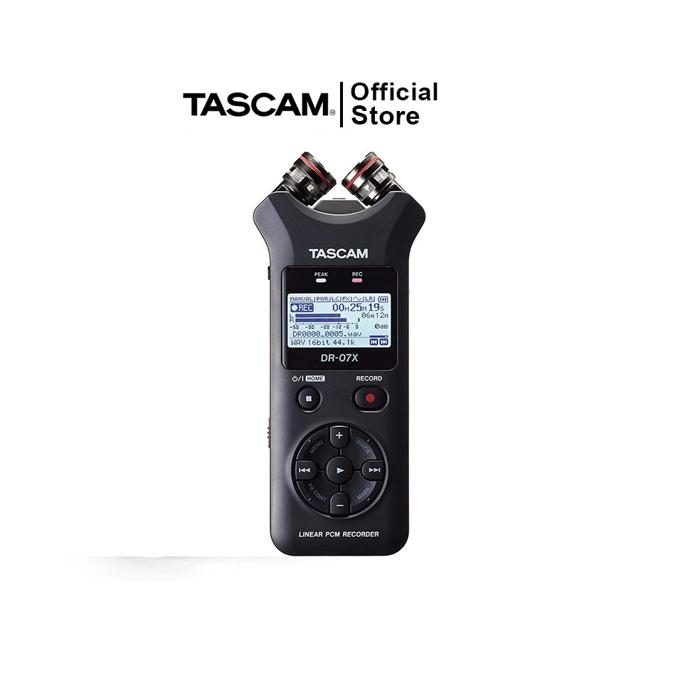 ภาพหน้าปกสินค้าTascam DR-07X เครื่องบันทึกเสียงแบบพกพา เครื่องอัดเสียง Stereo Handheld Digital Audio Recorder and Mic USB Interface