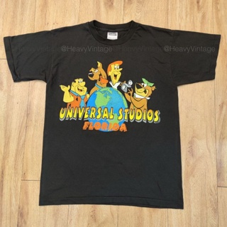 FLINTSTONES UNIVERSAL STUDIOS CARTOON เสื้อลายการ์ตูน ลายหนัง