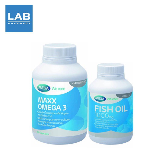 ภาพหน้าปกสินค้าMEGA We Care Maxx Omega 3 Set 60s + Fish Oil 30s - เมก้า วีแคร์ ผลิตภัณฑ์เสริมอาหารน้ำมันปลา 1 เซ็ท จากร้าน labpharmacy_officialshop บน Shopee