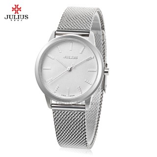 JULIUS นาฬิกาแบรนด์เกาหลี สายสแตนเลส  รุ่น JA982 สายสีเงิน (SILVER)  หน้าปัดสีเงิน (SILVER) BY BUDGERIGAR TIME