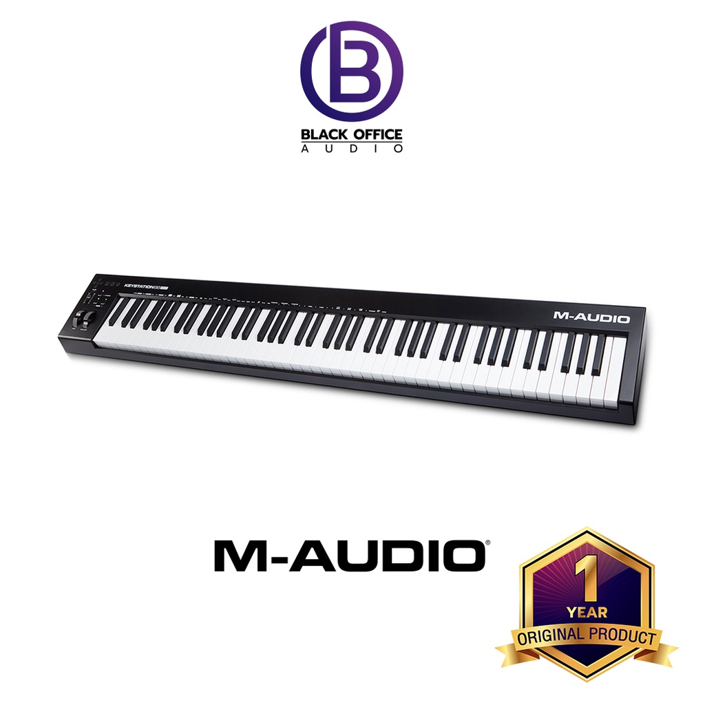 m-audio-keystation-88-mk3-มิดี้-คีย์บอร์ด-ทำเพลง-ทำบีท-midi-keyboard-midi-controller-blackofficeaudio