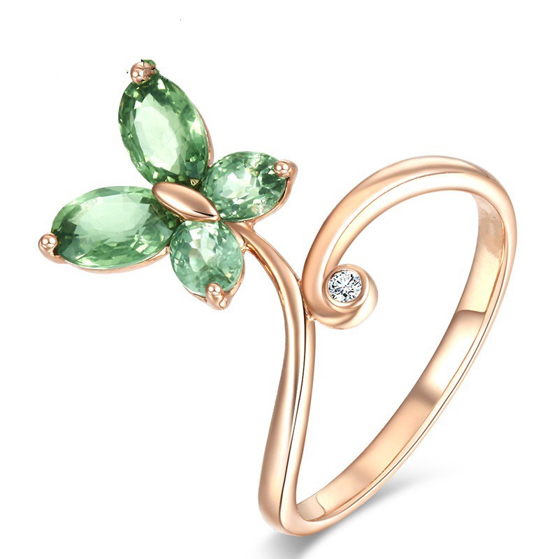 rose-gold-plated-emerald-dragonfly-ring-ผีเสื้อคริสตัลสีเขียว-แหวนเพชร-de2-954