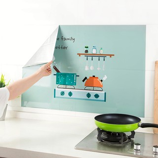 [Kitchen Anti-fume] สติกเกอร์ติดผนัง ป้องกันควัน กันน้ํามัน อุณหภูมิสูง สําหรับห้องครัว