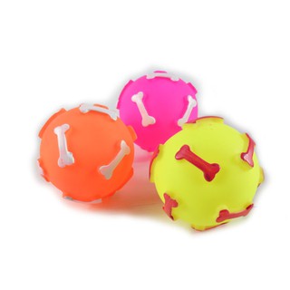 🔥ขายส่งยกโหล🔥 ของเล่นสุนัข ลูกบอลยาง มี2แบบ คละสี (12ชิ้น)