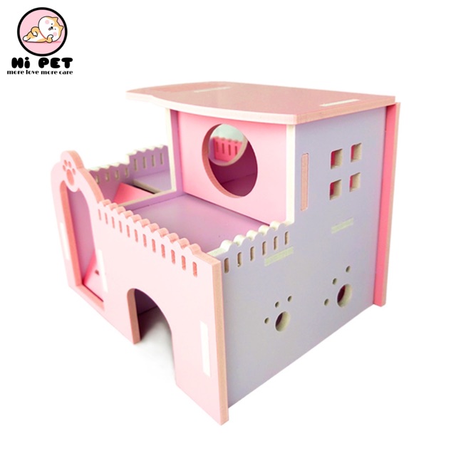 dandan-hamster-small-villa-บ้านไม้-แฮมสเตอร์-มีระเบียง-มีห้องหน้าบ้าน-มีไม้ลื่น