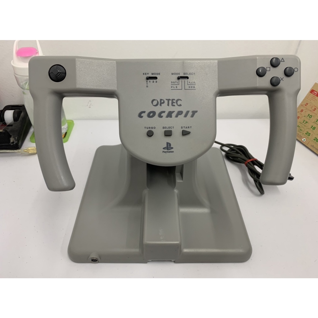 จอยพวงมาลัย PS1 Optec Cockpit Controller จอยขับรถ Play Station พวงมาลัย ...