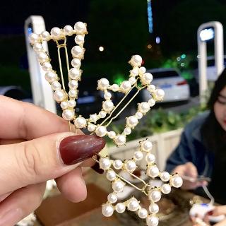 Simple Hairpin Heart Round Pearl Star Hair Clips Pins Women Fashion