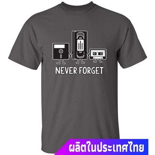 เสื้อยืดลำลอง Never Forget Retro Vintage Cassette Tape Graphic Novelty Mens Funny T Shirt The Amazing World of Gumball P