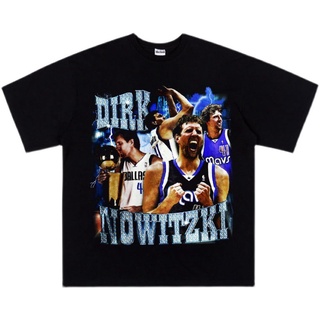 เสื้อยืดแขนสั้น ทรงหลวม ลาย Dirk Werner Nowitzki สไตล์อเมริกัน