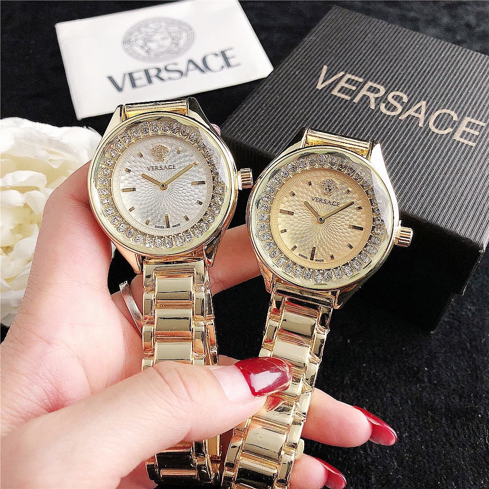 versace-นาฬิกาข้อมือ-สายสแตนเลส-ประดับเพชร-ลําลอง-แฟชั่นสําหรับผู้หญิง