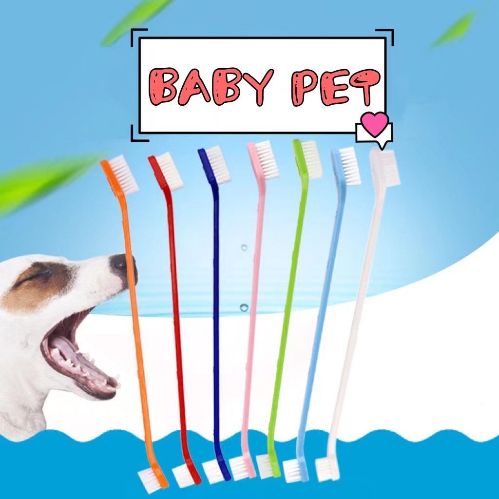 ภาพหน้าปกสินค้าBABY PET แปรงสีฟันหมาและแมว สำหรับสัตว์เลี้ยง เเข็งเเรง ทนทาน ขนนุ่ม พกพาสะดวก จากร้าน babypet99 บน Shopee