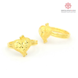 ภาพขนาดย่อของภาพหน้าปกสินค้าOJ GOLD แหวนทองแท้ นน. ครึ่งสลึง 96.5% 1.9 กรัม หัวใจ ขายได้ จำนำได้ มีใบรับประกัน แหวนทอง จากร้าน orientaljewelry บน Shopee