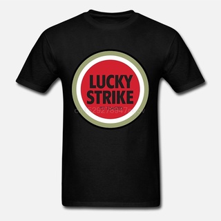 เสื้อยืด พิมพ์ลายบุหรี่ Lucky Strike สไตล์อเมริกัน สําหรับผู้ชาย 330096S-5XL