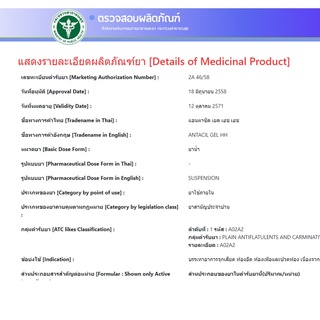 ภาพขนาดย่อของภาพหน้าปกสินค้าAntacil Gel HH แอนตาซิล เยล เอช เอช ลดกรด แสบร้อนกลางอก กรดไหลย้อน ยาสามัญประจำบ้าน ขนาด 240 มล. 1 ขวด 17503 จากร้าน medicalhub115 บน Shopee ภาพที่ 1