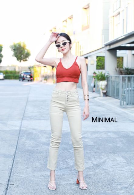 minimal-ยีนส์ยืดขากระบอกเล็ก-มีs-l