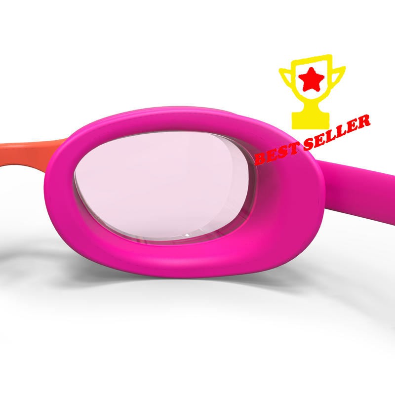 แว่นตาว่ายน้ำ-สีชมพู-ส้ม-coral-สำหรับเด็ก-ทนทาน-สินค้าแท้-100-ขายดี-swimming-goggles-xbase-pink-coral