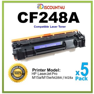 **Pack5** .. ตลับหมึกเลเซอร์ Toner HP CF248A ใช้กับ HP LaserJet Pro M15a/M15w LaserJet Pro M28a/M28w