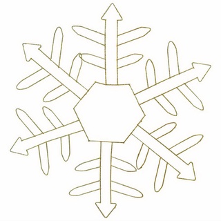ของประดับ ของตกแต่งเทศกาลคริสต์มาส (76004-4) Snowflake กากเพชรปลายแหลม 60 ซม.