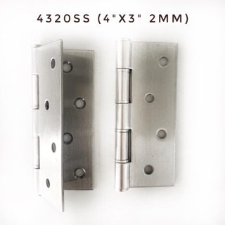 บานพับ ประตู สแตนเลส แข็งแรงทนทาน SOLEX 4"x3", 4"x4"(2mm, 2.5mm)