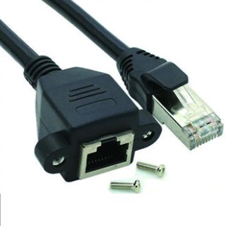 ภาพหน้าปกสินค้า8Pin RJ45 Cable Male to Female Screw Panel Mount Connector Ethernet LAN Network Extender 8 Pin Extension Cable ที่เกี่ยวข้อง
