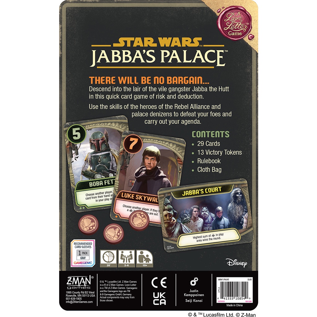 ของแท้-star-wars-jabbas-palace-a-love-letter-game-board-game