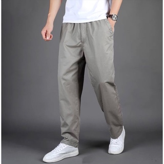 สินค้า กางเกงลำลองผู้ชายกางเกงขายาวทรงตรงหลวม ๆ ผ้าฝ้ายกางเกงผู้ชายสไตล์เกาหลีเทรนด์