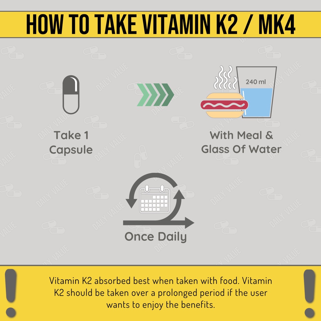 ภาพสินค้าวิตามินเค2 / Vitamin K2 /MK4 100 mcg 100 /250 Capsules by NOW FOODS จากร้าน dailyvalue บน Shopee ภาพที่ 2