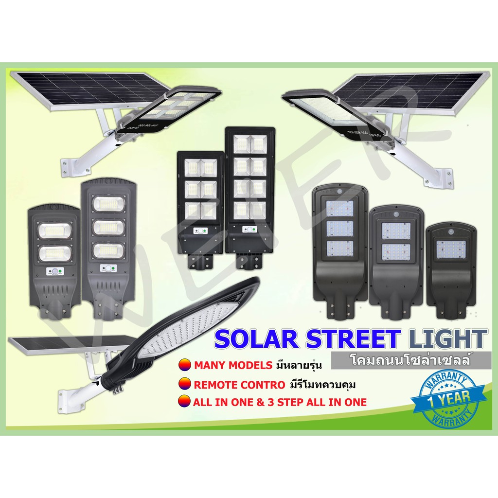 ไฟโซล่าเซลล์Solar Light LED แถมขายึดเสา โคมไฟถนนสว่างถึงเช้าโคมไฟสปอร์ต ...