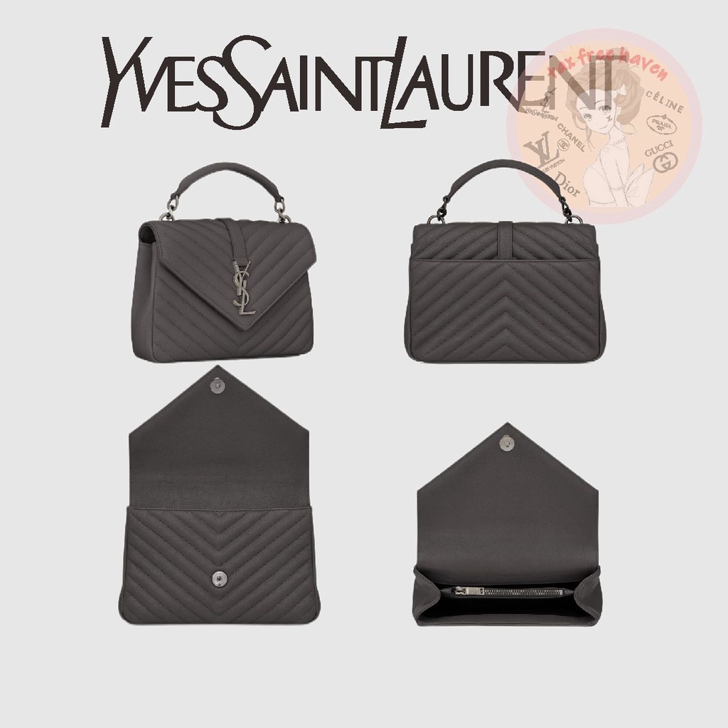 ราคาต่ำสุดของ-shopee-ของแท้-100-yves-saint-laurent-แบรนด์กระเป๋าหนังคลาสสิกใหม่-monogram-ขนาดกลาง