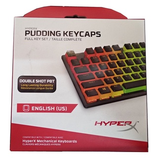 HyperX Pudding Keycaps PBT Upgrade Kit (Black , 104 Keys, English US)