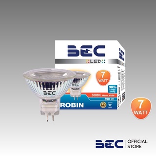 BEC ROBIN 7W แสงวอร์ม หลอดไฟ LED ขั้ว GU5.3 MR16 จำนวน 2 หลอด