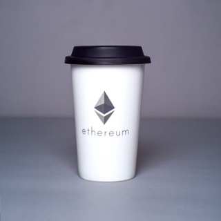 แก้วเซรามิกคริปโต ลาย Ethereum แข็งแรงทนความร้อน แก้วเซรามิคพร้อมฝาลาย เท่ๆ