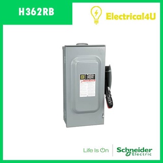 Schneider Electric H362RB เซฟตี้ สวิตซ์ แบบติดตั้งฟิวส์ได้ สำหรับใช้ภายนอกอาคาร 60A 3เฟส 600V