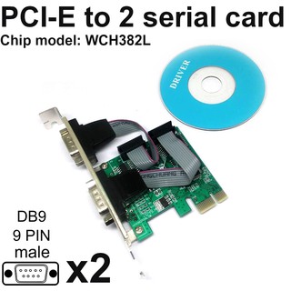 ภาพหน้าปกสินค้าการ์ด PCI-E serial card pcie to COM serial port RS232 interface industrial control expansion card WCH382L. DB9 ที่เกี่ยวข้อง