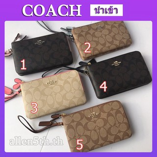 coach  F87591 กระเป๋าสตางค์ forever กระเป๋าสตางค์ผู้หญิง กระเป๋าซิปคู่ กระเป๋าสตางค์ใบสั้น