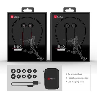 Uiisii หูฟังSmall หูฟังUIISII รุ่นBN60 Earbuds Wireless Earphones With Mic Magnetic Headphones Bluetooth ของแท้100%