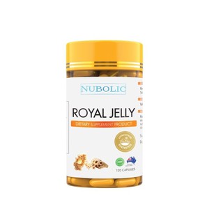เช็ครีวิวสินค้า[ขายดี] Nubolic Royal Jelly นูโบลิก รอยัล เจลลี่ อาหารเสริม นมผึ้ง นำเข้าจากออสเตรเลีย 174 กรัม (120 แคปซูล)