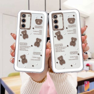 เคสโทรศัพท์มือถือแบบนิ่ม Tpu ใส ลายการ์ตูนหมีน่ารัก สําหรับ Samsung A51 A03S   S A32 A52 A13 A13LITE A23 A12 A03 A50 A20S J7 Prime A02S A20 A50S    A30S A52S A30 M12 M01S