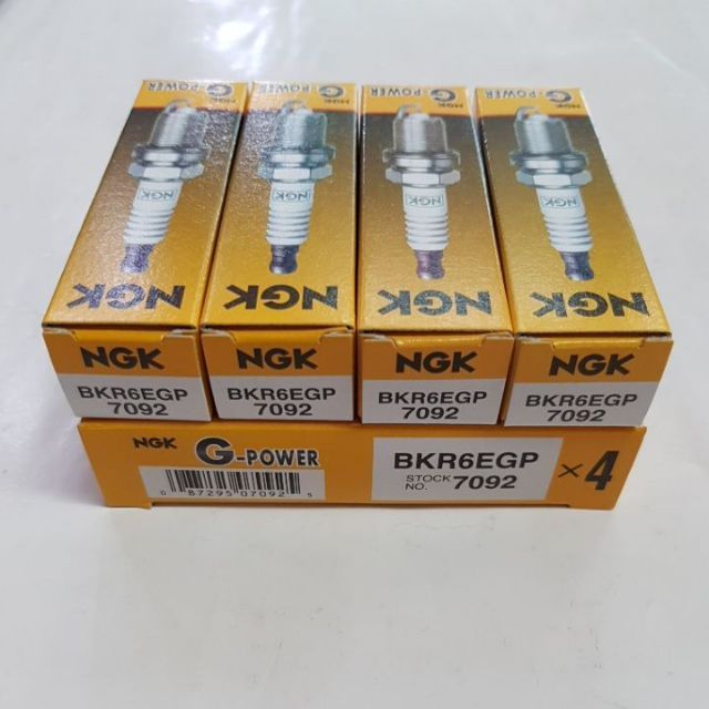 หัวเทียน-ngk-bkr6egp-ของแท้-100-แพ็ค4หัว-หัวเทียนเข็ม-platinum-g-power-หัวเทียนแพลตตินั่ม-โตโยต้า-ฮอนด้า-มิตซู-นิสสัน