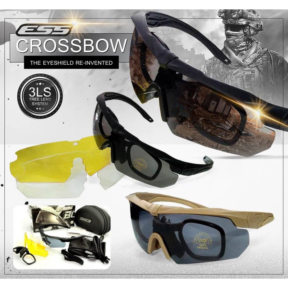 แว่นตา Ess Crossbow กันแดด กันลม สวมใส่ขับขี่จักรยาน มอเตอร์ไซด์ บิ๊ก ...